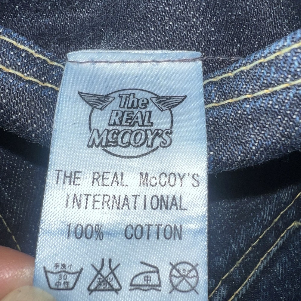 Real Joe McCoy 906 Selvedge Denim Jeans 31 x 36 (31 x 30) Indigo Made in Japan - Picture 11 of 16